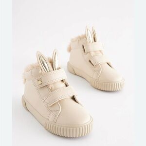 Cream Bunny Ear Velcro Sneakers by Next